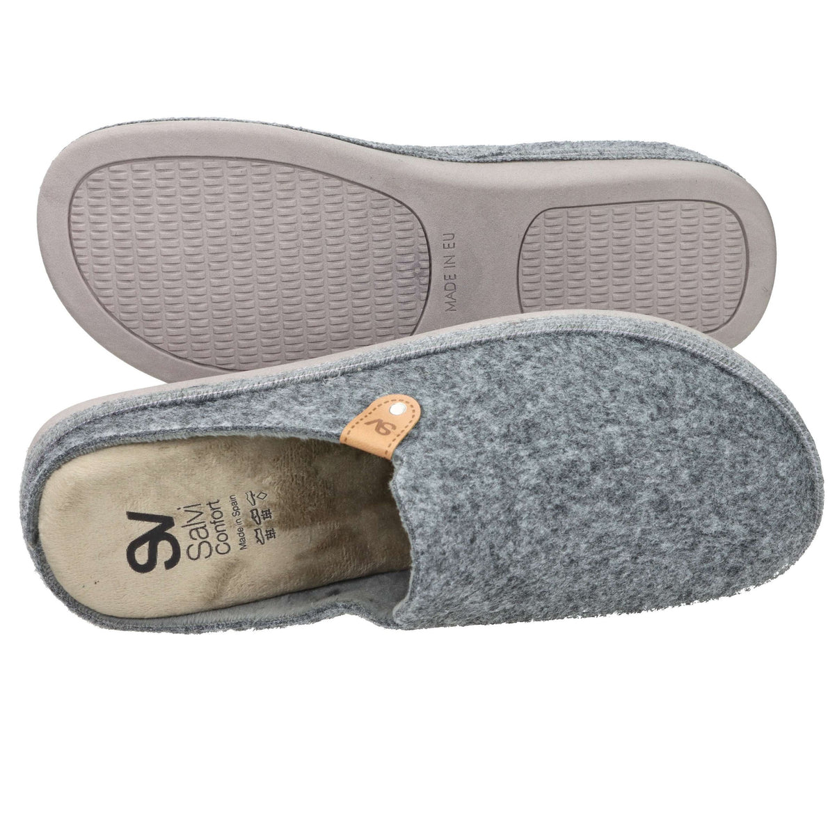 SALVI Uomo Ciabatta invernale 47L-000 Grigio