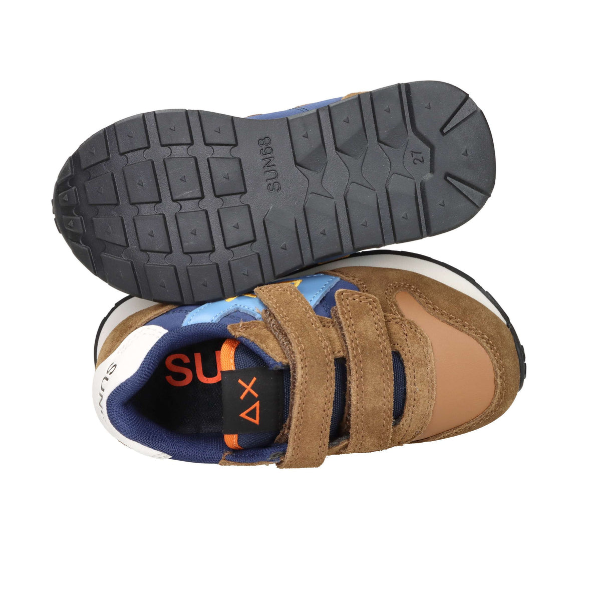 SUN68 Bambini e ragazzi Sneakers bassa Z45314B Marrone/Blu