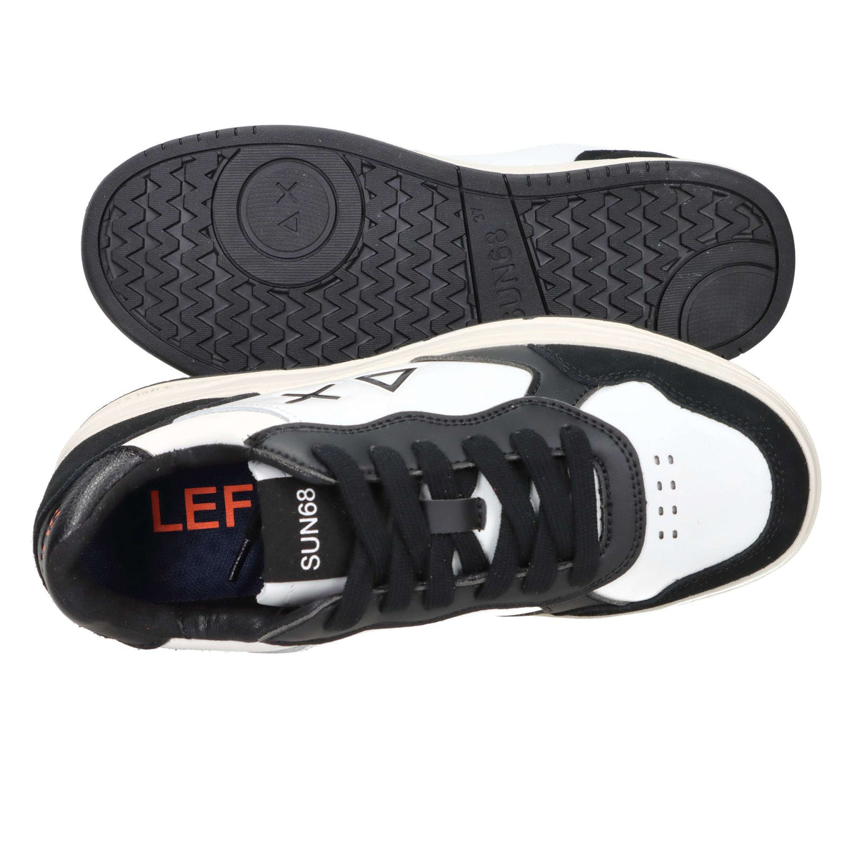 SUN68 Bambini e ragazzi Sneakers bassa Z45348T Bianco/Nero