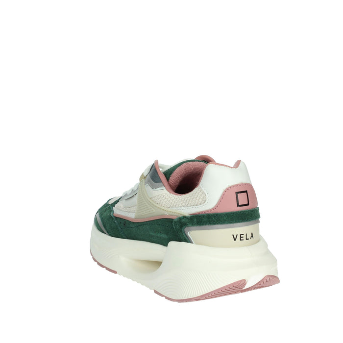 D.A.T.E. Donna Sneakers bassa W411-VL-CO-GR Beige/Verde