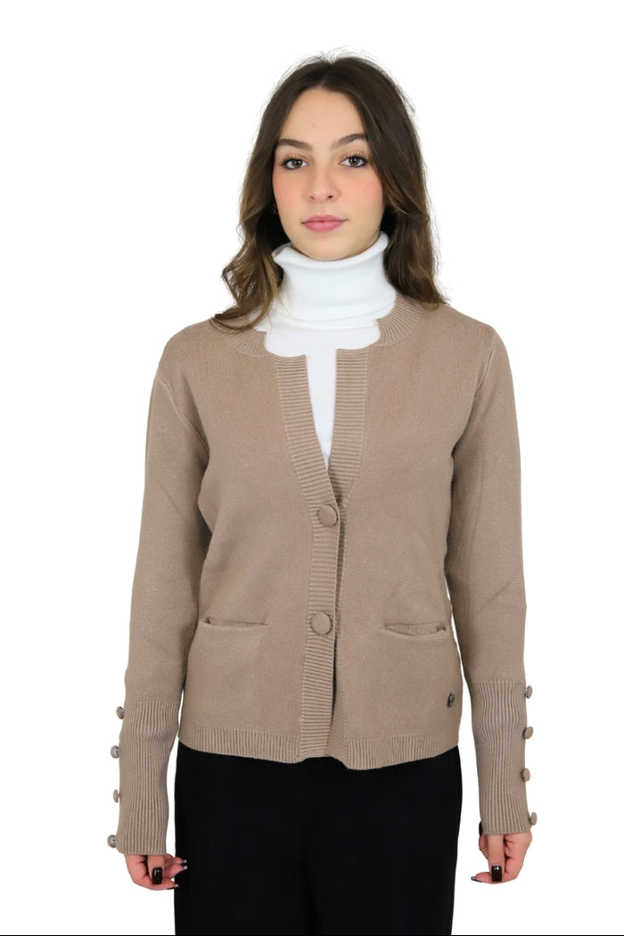 TAKE TWO Donna Cardigan DT00311 Cammello