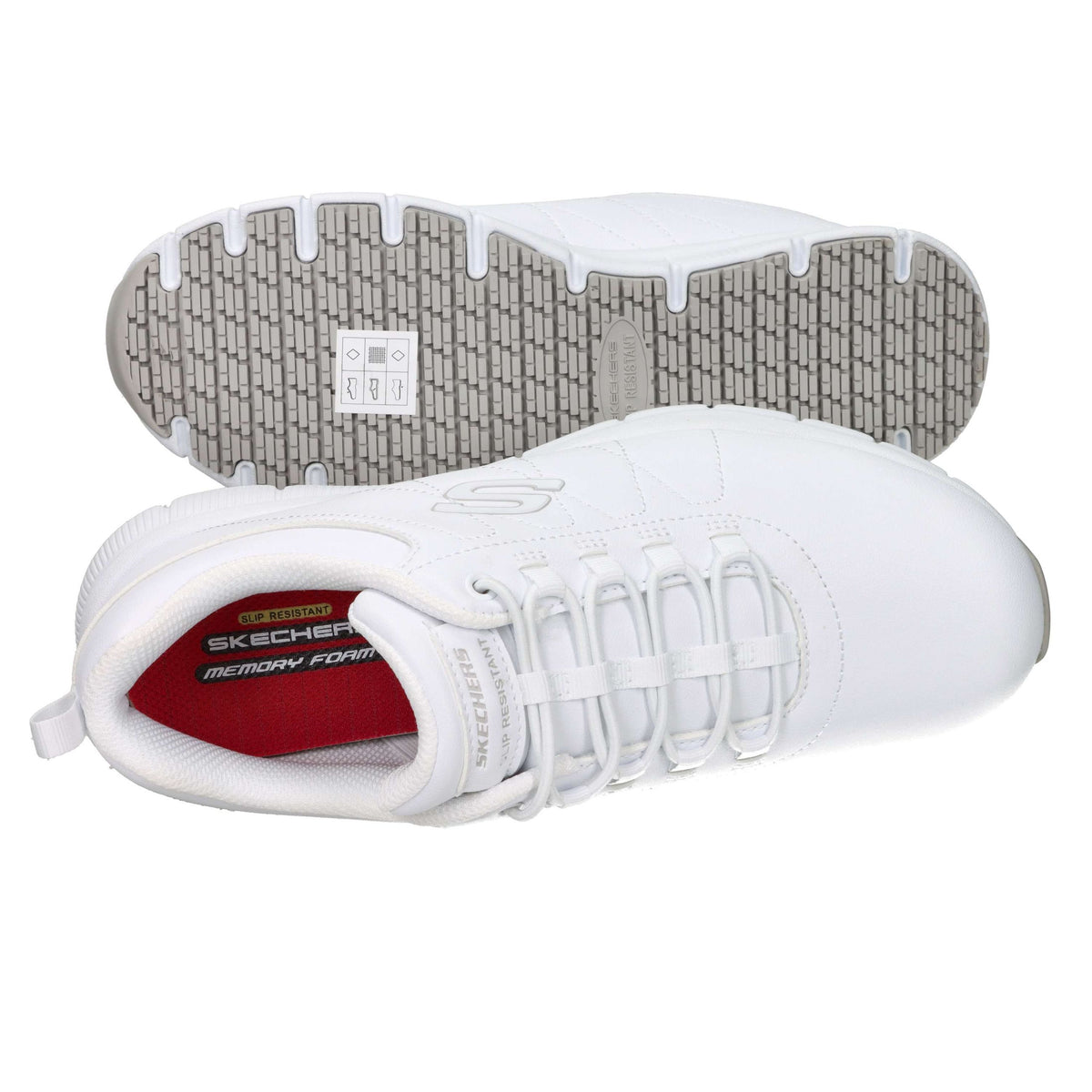 SKECHERS Donna Slip-on 108214EC Bianco