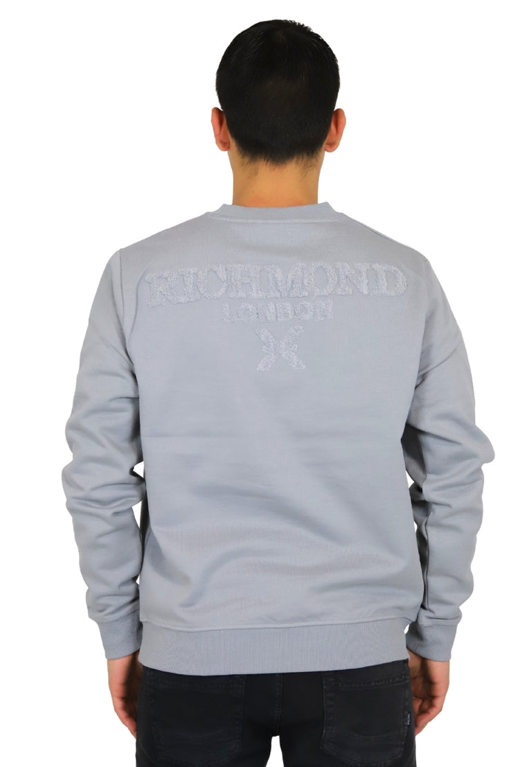 RICHMOND X Uomo Felpa UMA25005FE Grigio