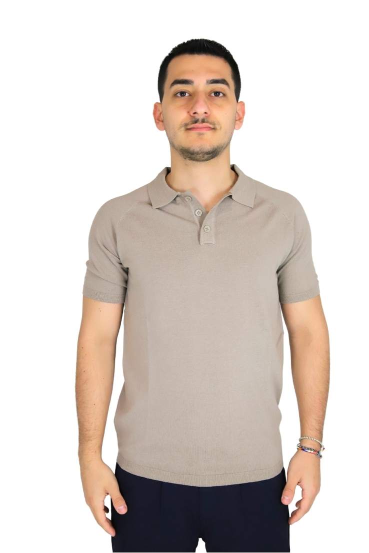 TAKE TWO Uomo Polo UKE7003 Taupe