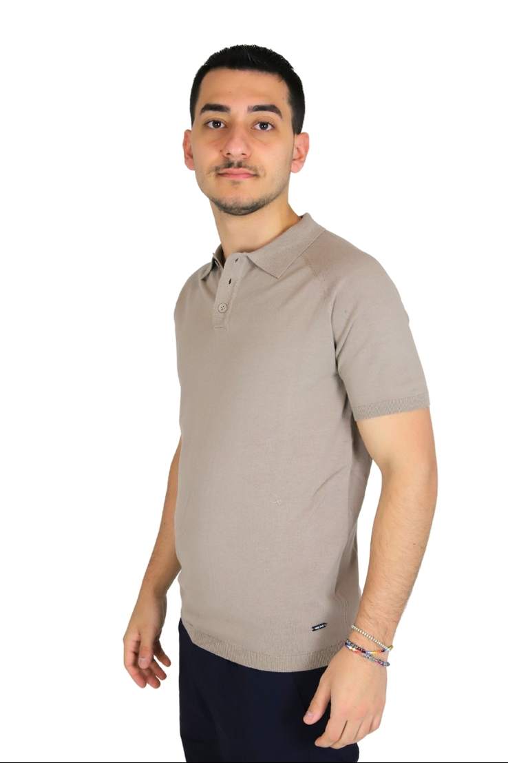 TAKE TWO Uomo Polo UKE7003 Taupe