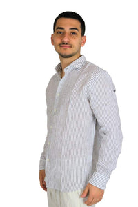 PHILOTINTO Uomo Camicia 25S02CA Bianco/Marrone