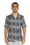 Philotinto Men's Shirt 25S14CA Beige/Blue