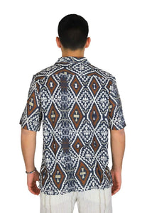 PHILOTINTO Uomo Camicia 25S14CA Beige/Blu