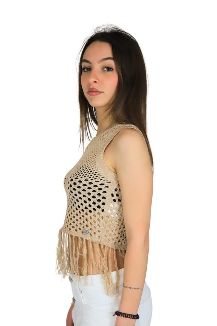 TAKE TWO Donna Canotta DKE8039 Beige