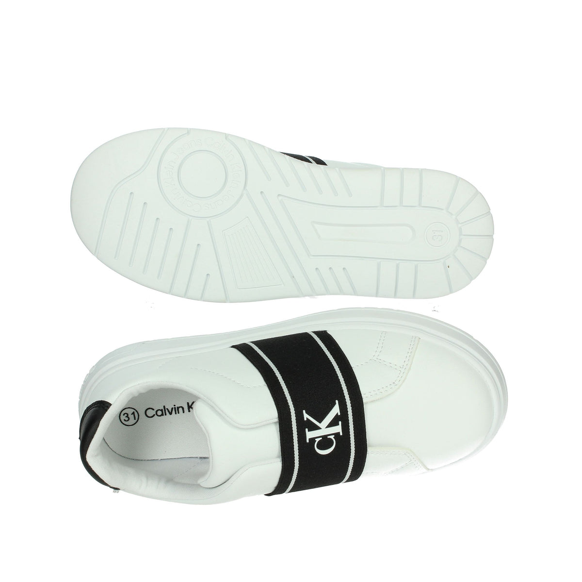 CALVIN KLEIN JEANS Bambini e ragazzi Slip-on V3X9-82087-1355 Bianco/Nero