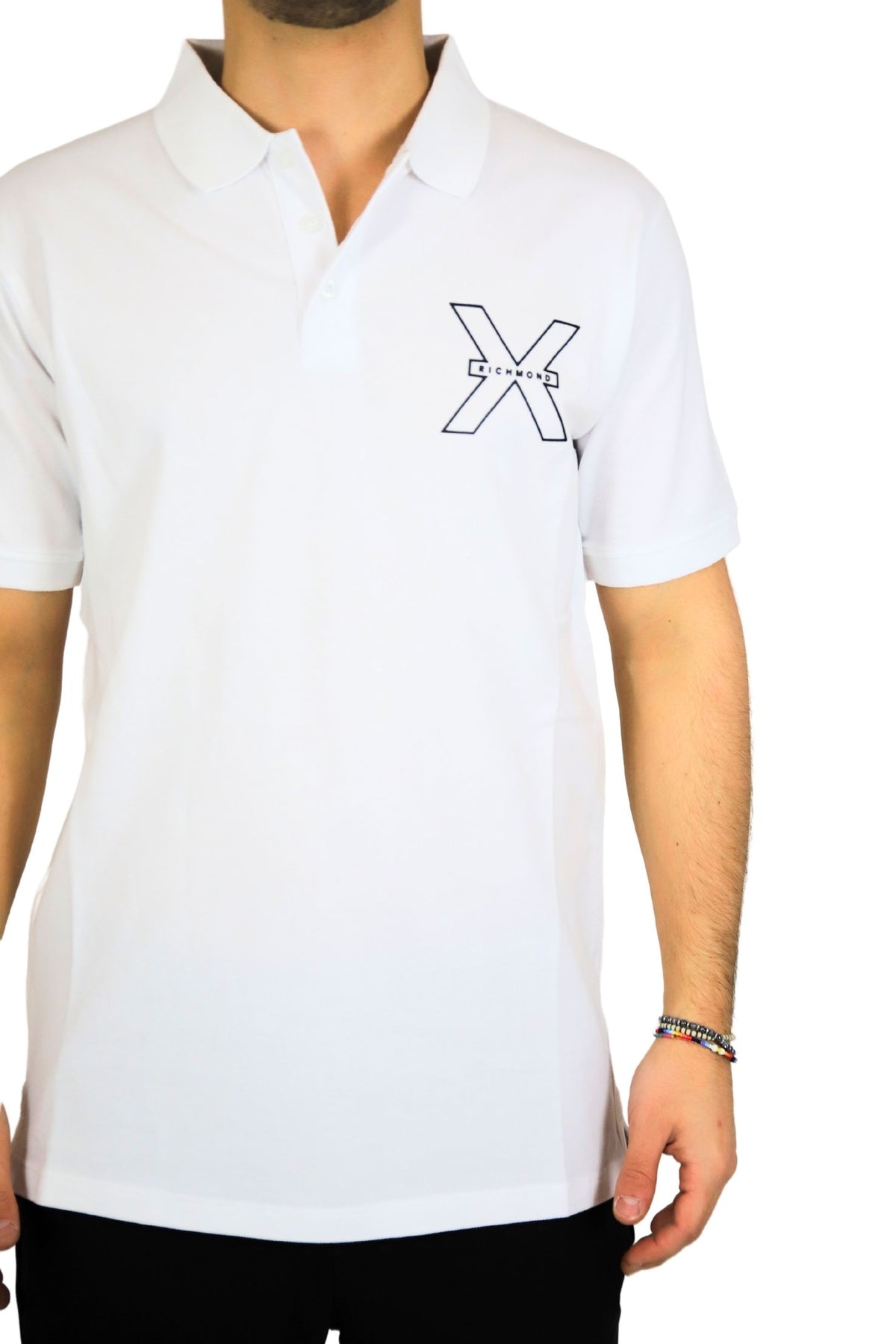 RICHMOND X Uomo Polo UMP25117PO Bianco