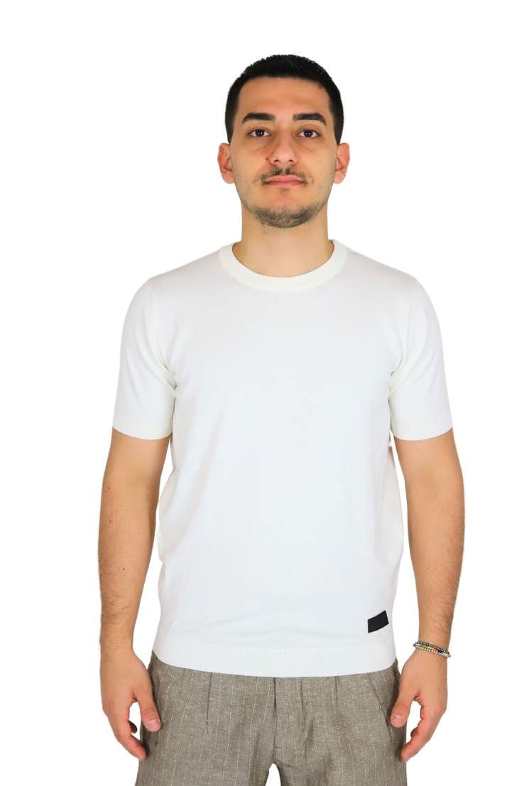 RICHMOND X Uomo Maglia UMP25014MA Panna