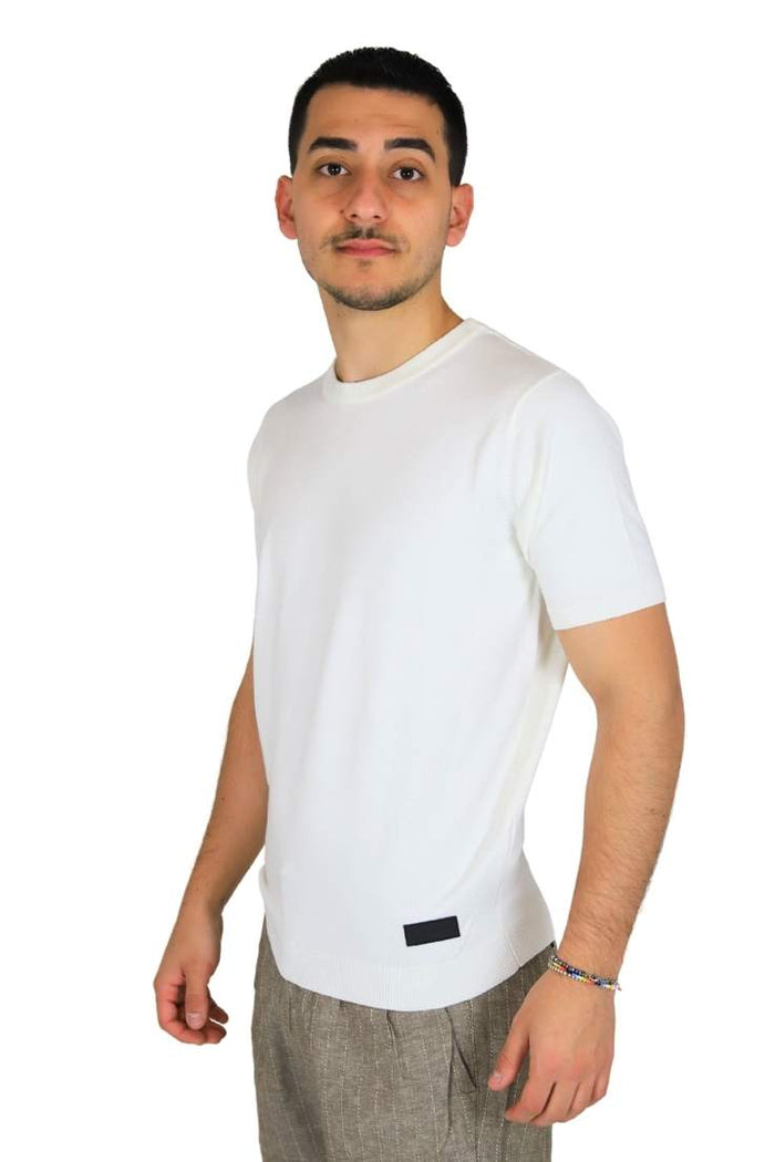 RICHMOND X Uomo Maglia UMP25014MA Panna