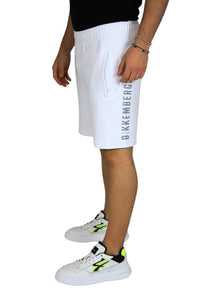 BIKKEMBERGS Uomo Pantaloncino BKKS0020 Bianco