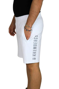 BIKKEMBERGS Uomo Pantaloncino BKKS0020 Bianco