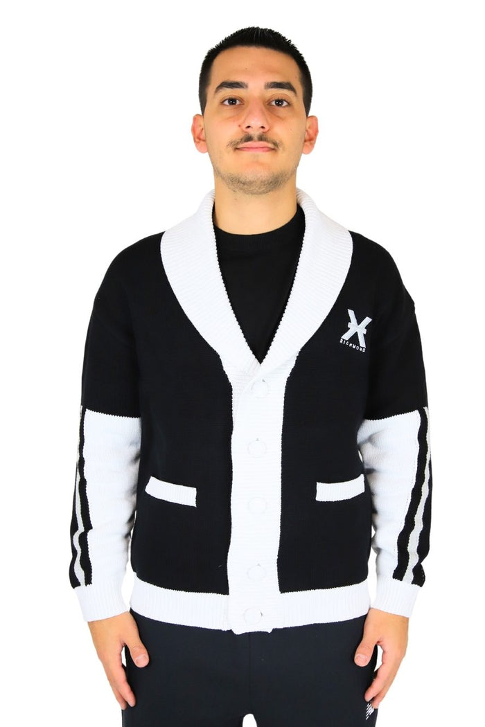 RICHMOND X Uomo Cardigan UMA24052CD Blu/Bianco