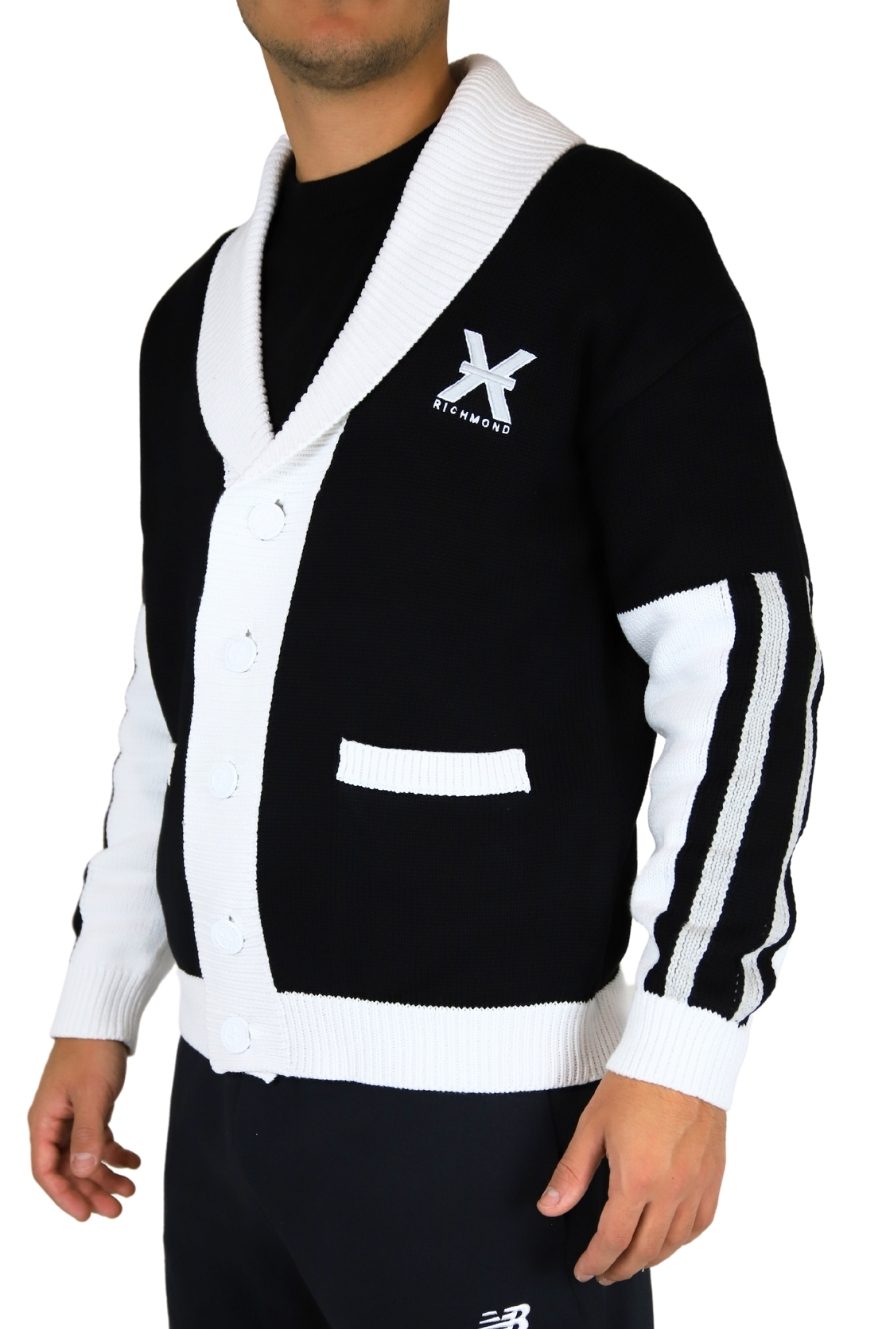 RICHMOND X Uomo Cardigan UMA24052CD Blu/Bianco