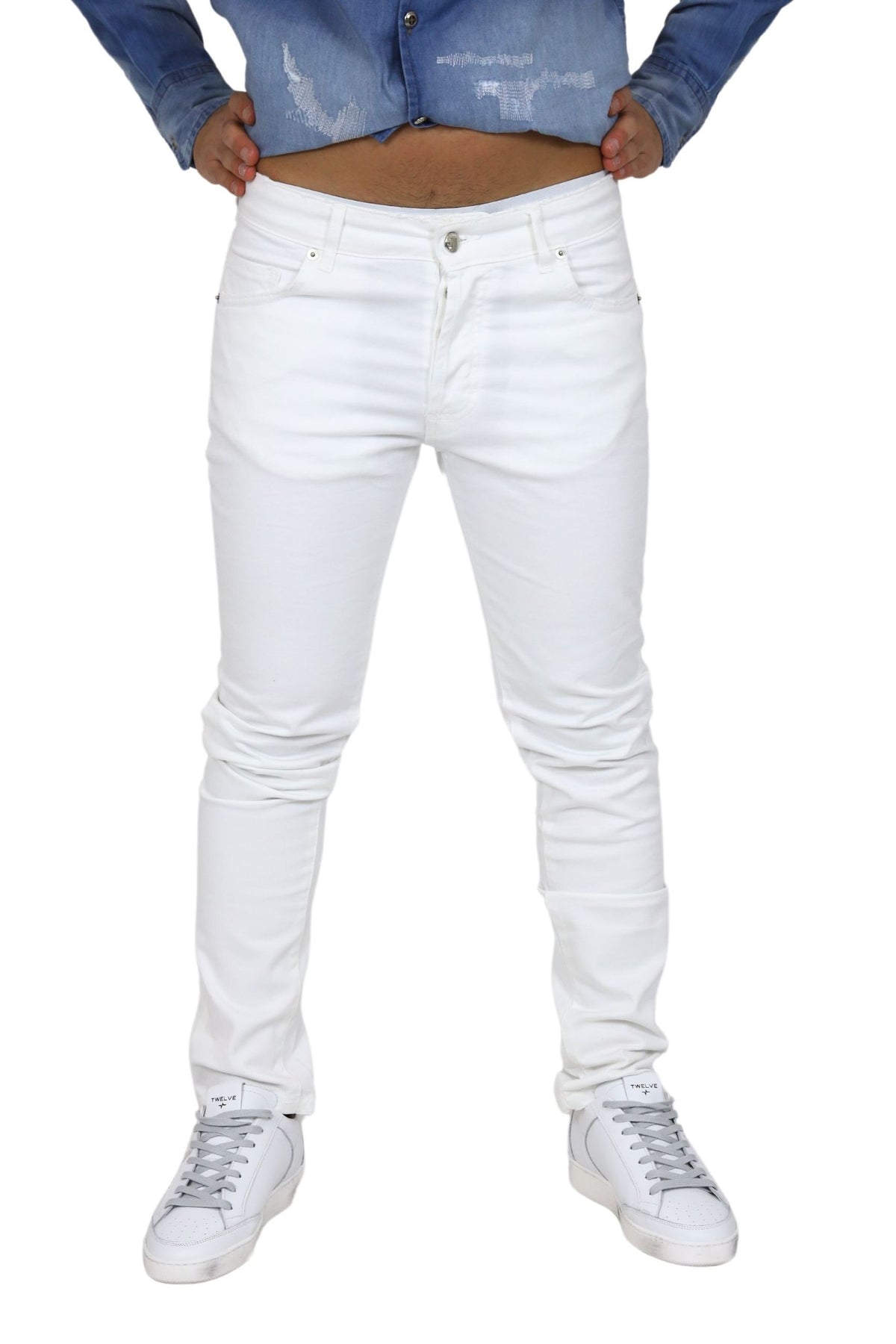 COSTUME NATIONAL Uomo Pantalone NMS40005JE Bianco