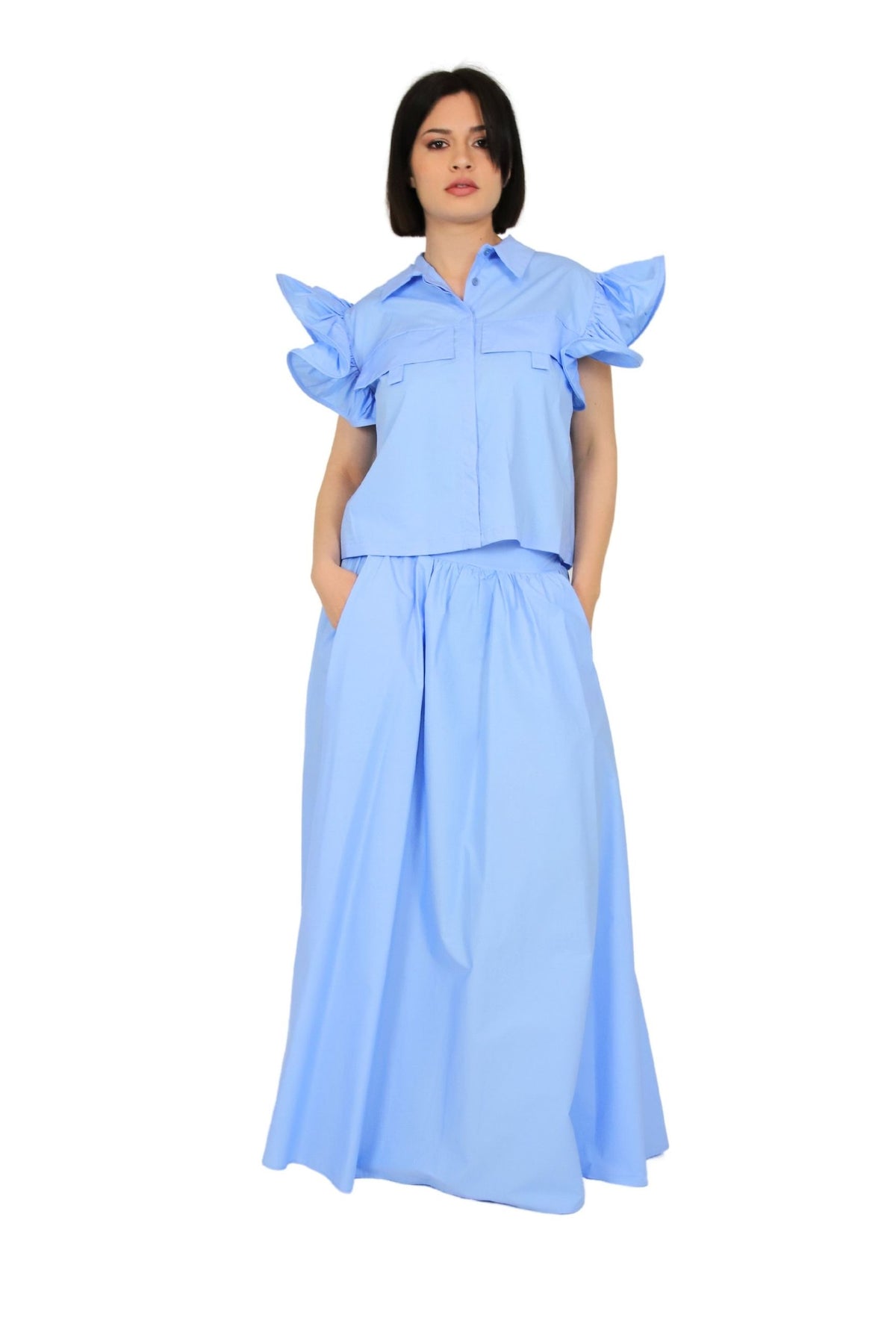 Zahjr Donna Camicia 53539224 Cielo