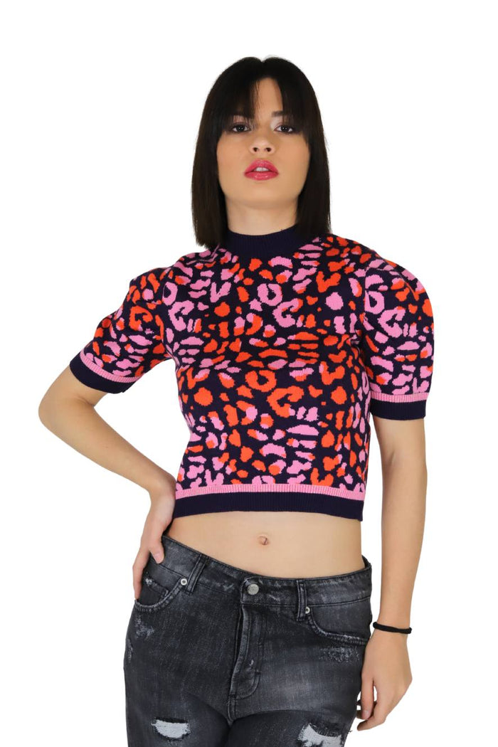 Zahjr Donna Maglione 53538930 Blu/Fuxia