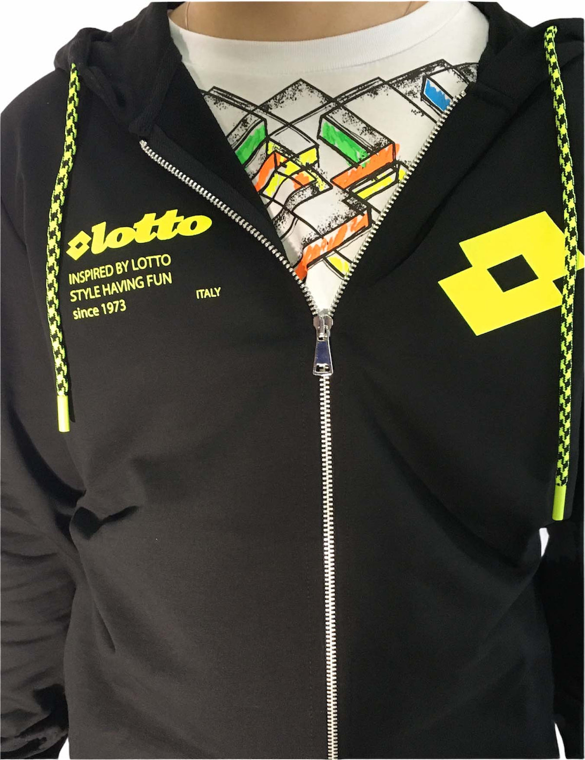 LOTTO Uomo Felpa LTU259 Nero
