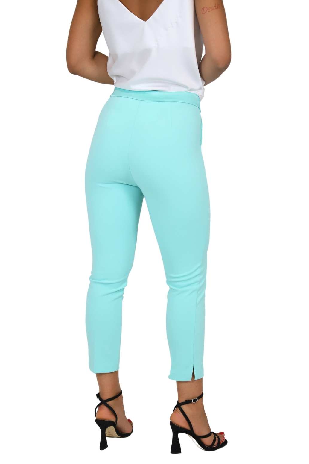 Zahjr Donna Pantalone 53538605 Verde Acqua