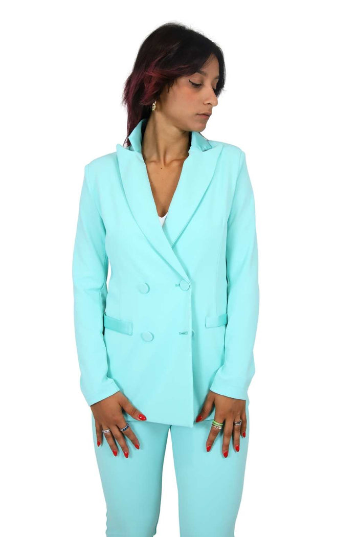 Zahjr Donna Giacca 53538604 Verde Acqua