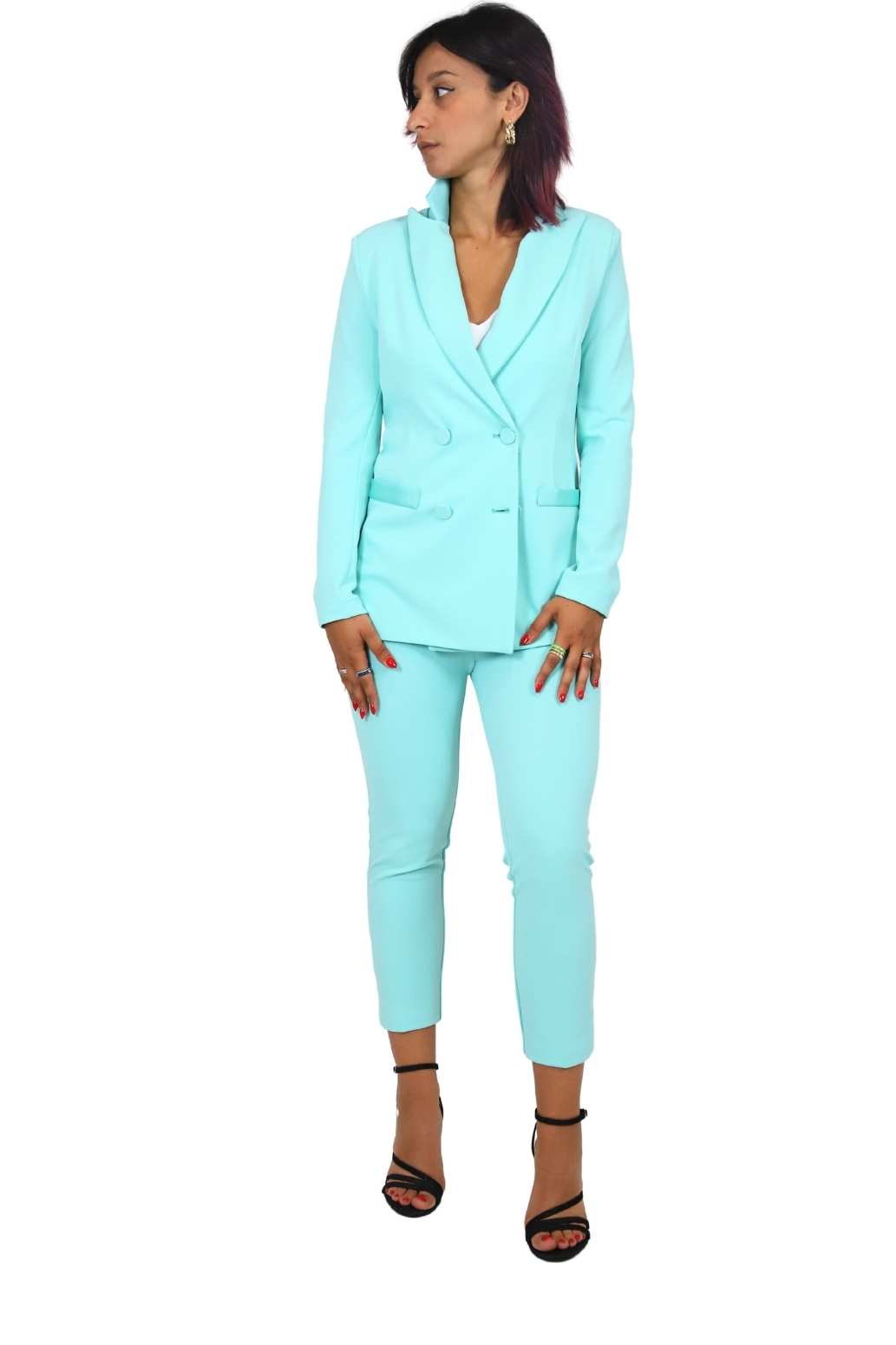 Zahjr Donna Giacca 53538604 Verde Acqua