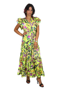 Zahjr Donna Vestito 53538614 Giallo/Viola