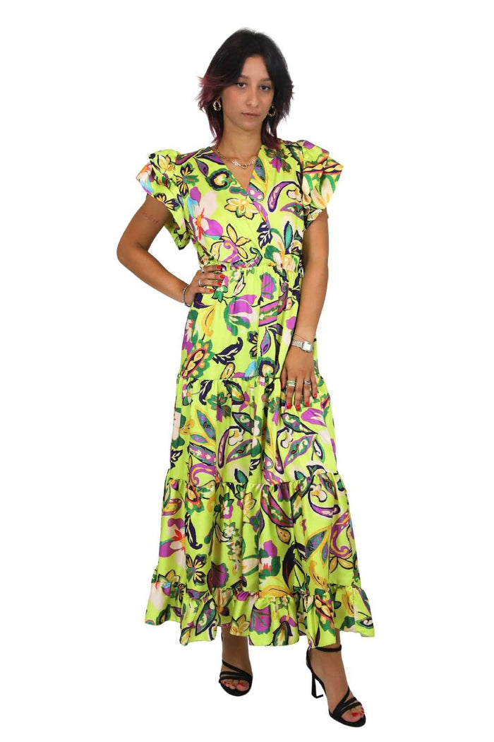 Zahjr Donna Vestito 53538614 Giallo/Viola