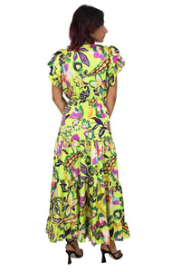 Zahjr Donna Vestito 53538614 Giallo/Viola