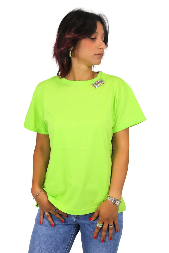 Zahjr Donna T-shirt 53538592 Verde Acido