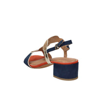 Marco Tozzi Donna Sandali con tacco 2-28230-42 Blu/beige