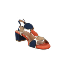 Marco Tozzi Donna Sandali con tacco 2-28230-42 Blu/beige