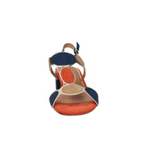 Marco Tozzi Donna Sandali con tacco 2-28230-42 Blu/beige