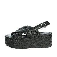 Carmela Donna Sandali con zeppa 161638 Nero