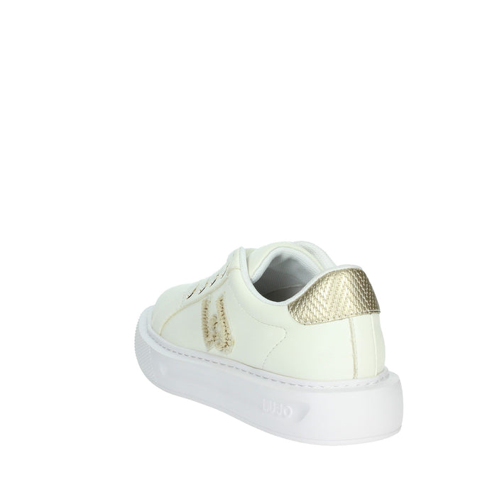 LIU-JO Bambine e ragazze Sneakers bassa 4F4305 EX014 Bianco/Oro