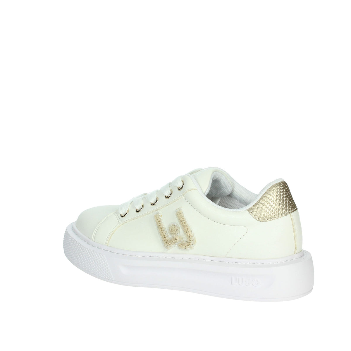 LIU-JO Bambine e ragazze Sneakers bassa 4F4305 EX014 Bianco/Oro