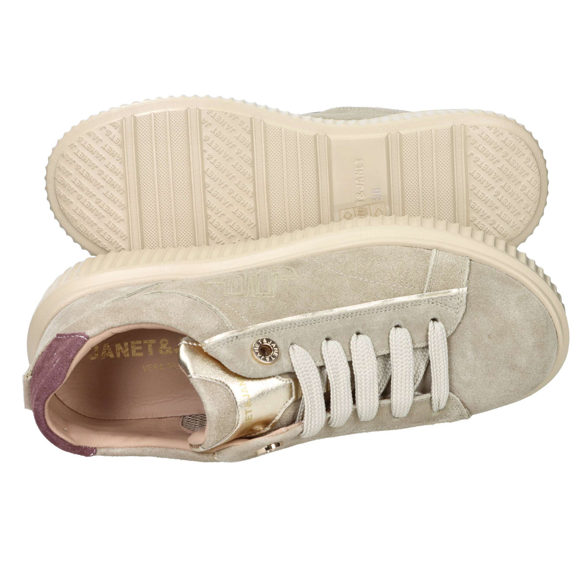 JANET & JANET Donna Sneakers bassa J-402 Beige