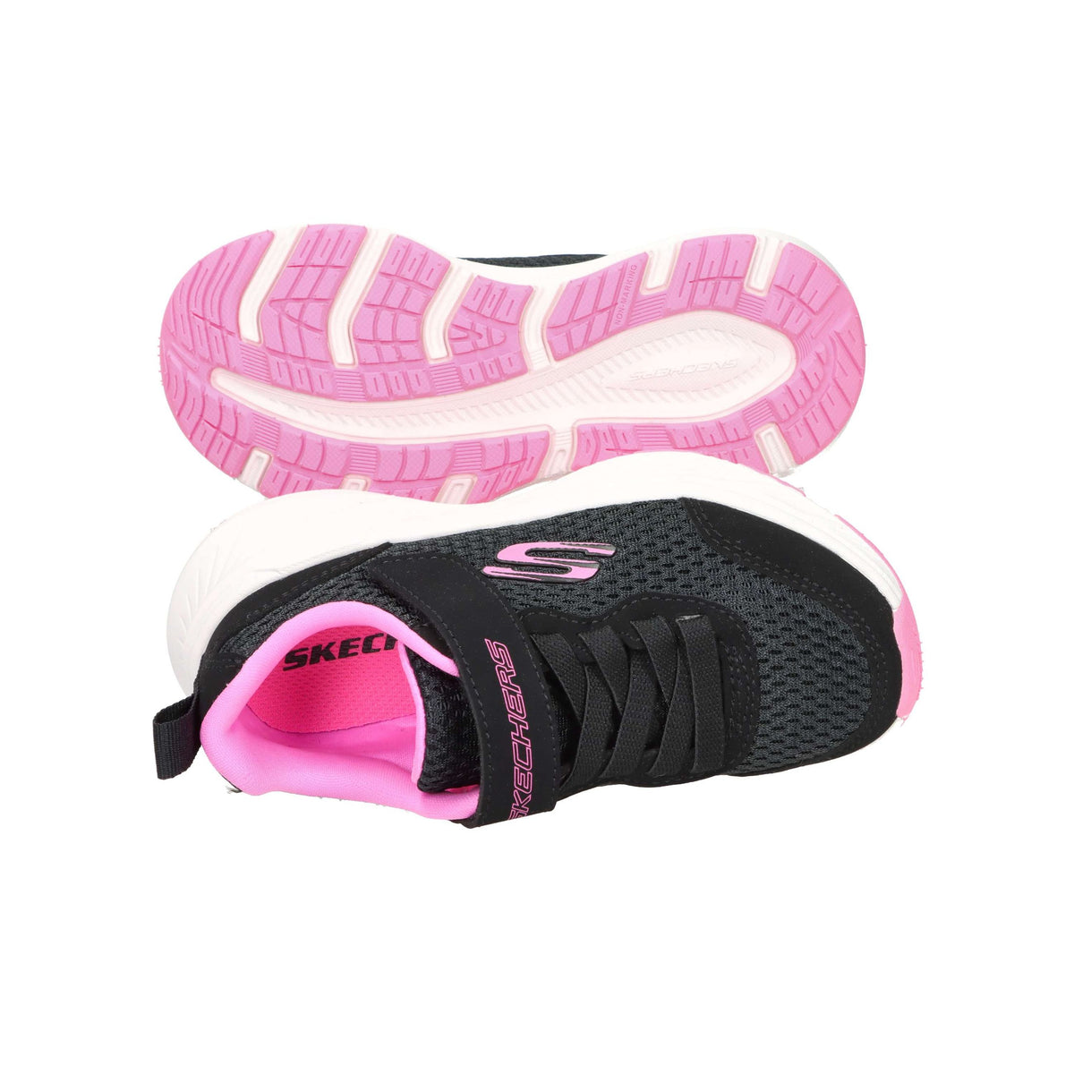 SKECHERS Bambine e ragazze Sneakers bassa 303981L Nero/Fuxia