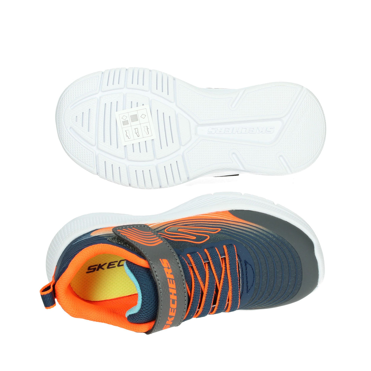 SKECHERS Bambini e ragazzi Sneakers bassa 403926L Blu/Arancione