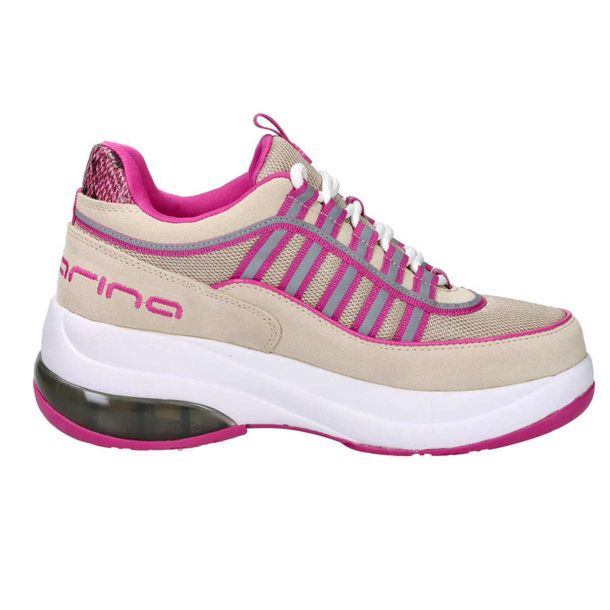 Fornarina Donna Sneakers UP Beige/Fucsia