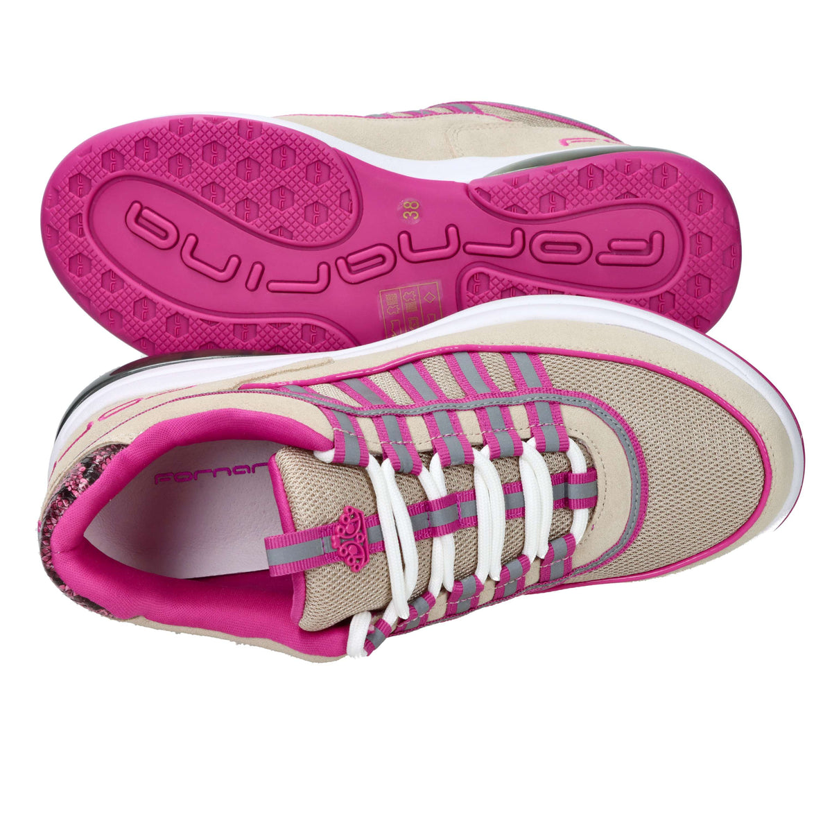 Fornarina Donna Sneakers UP Beige/Fucsia