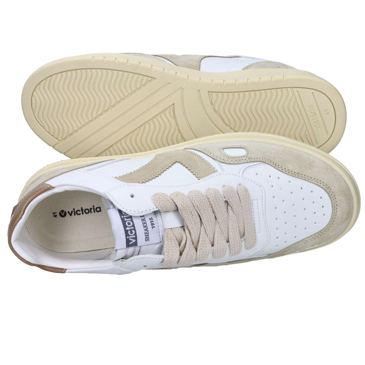 Victoria Unisexe adulte Sneakers 1257136 Blanc/Beige