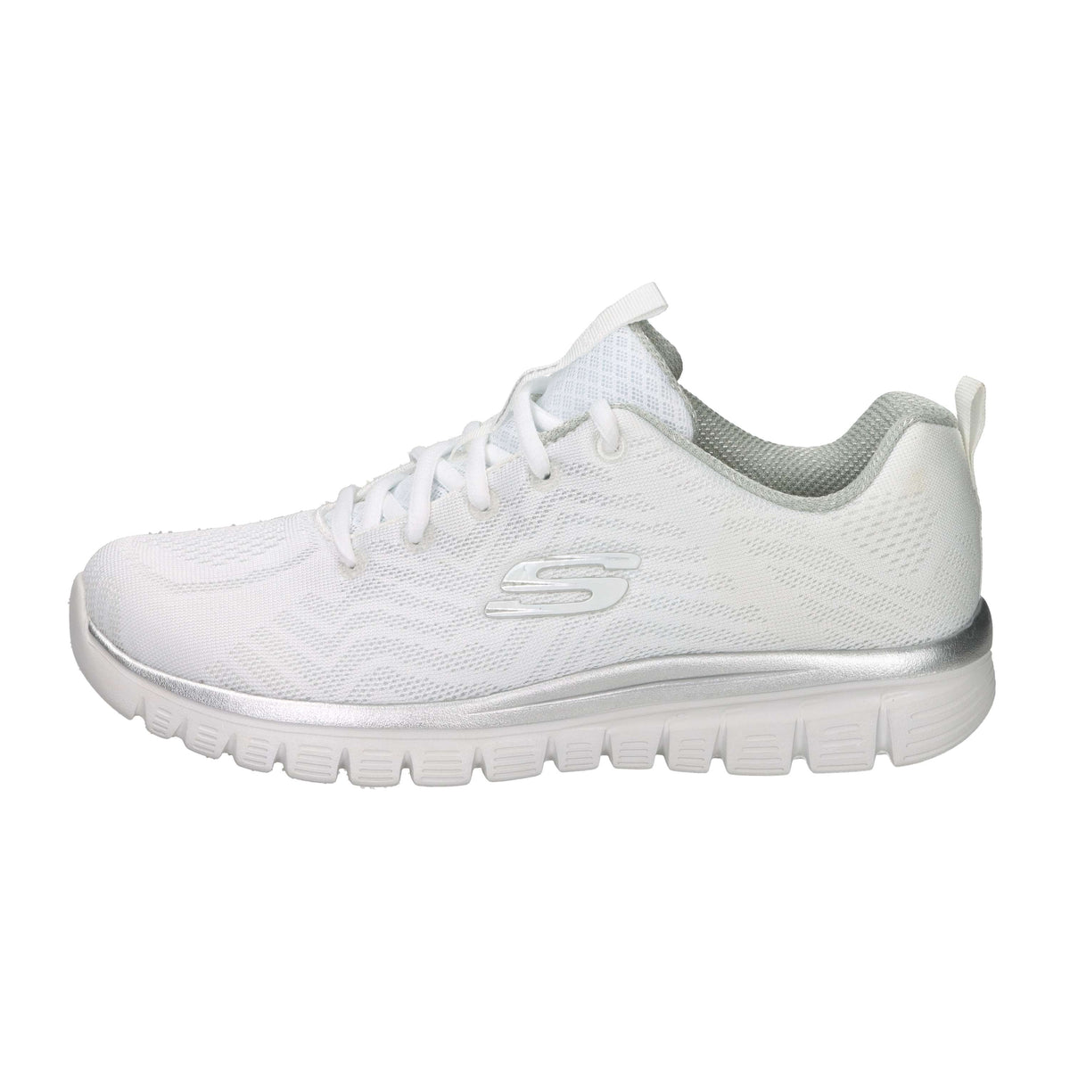 Skechers Donna Sneakers 12615 Bianco/Argento