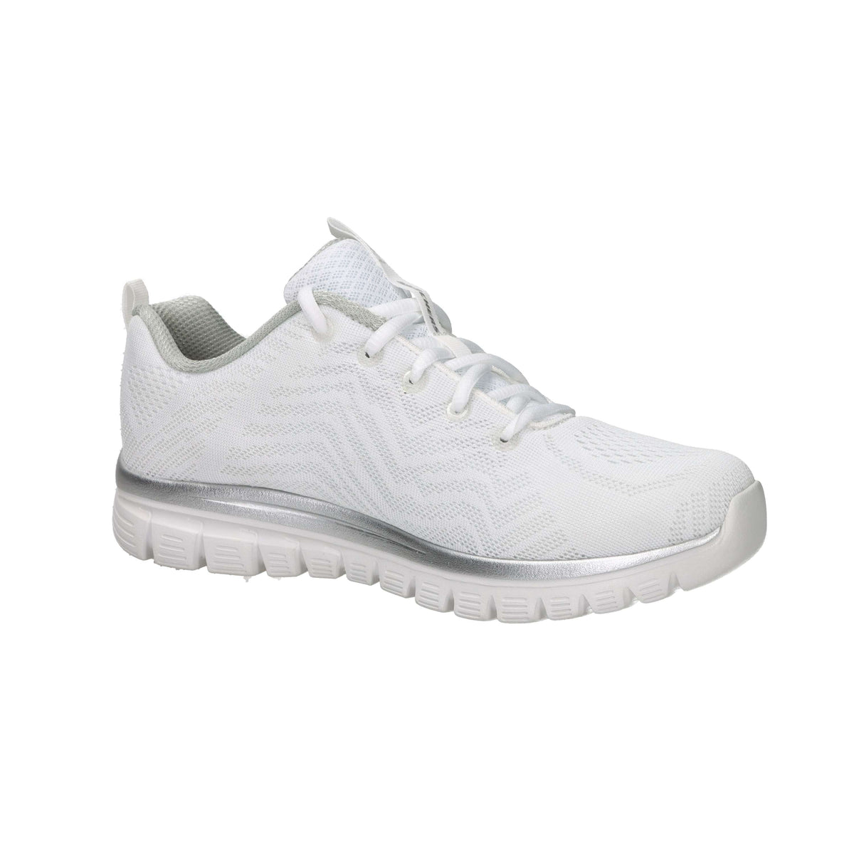 Skechers Donna Sneakers 12615 Bianco/Argento