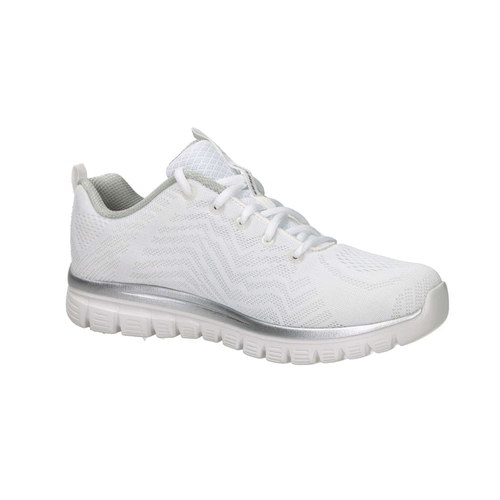 Skechers Donna Sneakers 12615 Bianco/Argento
