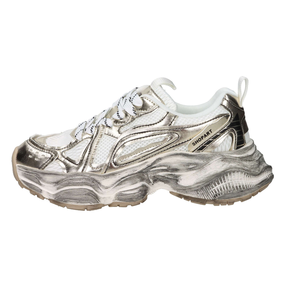 Shop Art Donna Sneakers SASS261338 Bianco/Oro