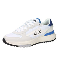 Sun68 Homme Baskets Z36121 Blanc/Bleu clair