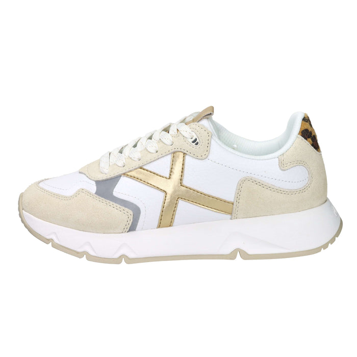 Munich Femme Baskets 4191005 Blanc/Or